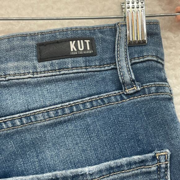 Kut From The Kloth Jeans Womens 4 Blue Elizabeth Crop Straight Mid Rise Denim 28 - Picture 8 of 15